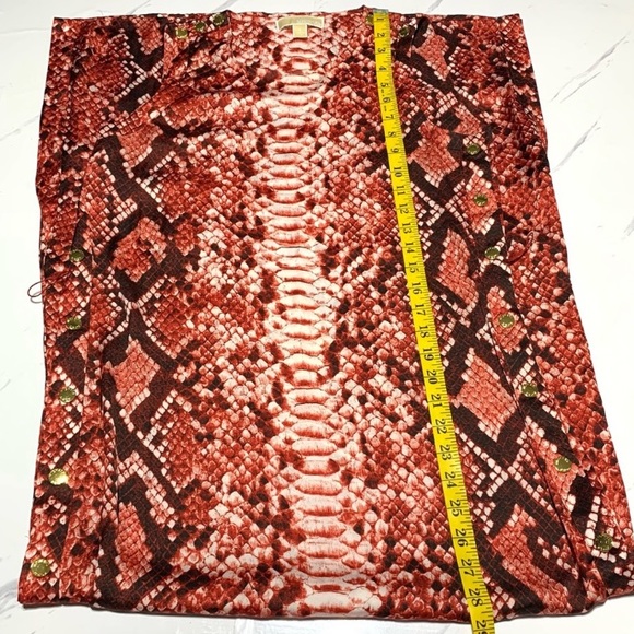 Michael Michael Kors Red Dragon Silk Sleeveless Tie Waist Slit Maxi Dres… - Picture 13 of 13